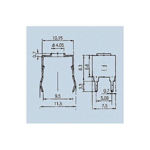 トグルスイッチ2極用ブラケット
