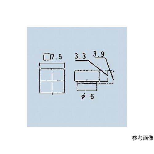 押しボタンスイッチ角7.5ボタン 赤