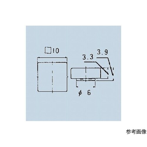 押しボタンスイッチ角10ボタン 黒