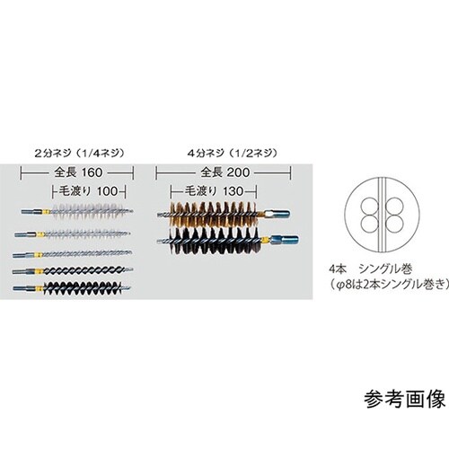 PC−008 ワイヤー配管洗浄用ブラシ