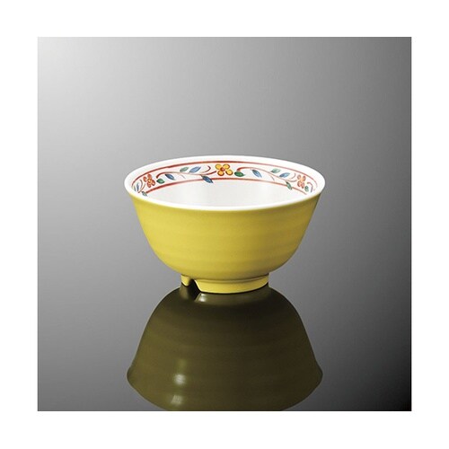 A 74−KIT 丸茶碗 小 黄彩橘DC