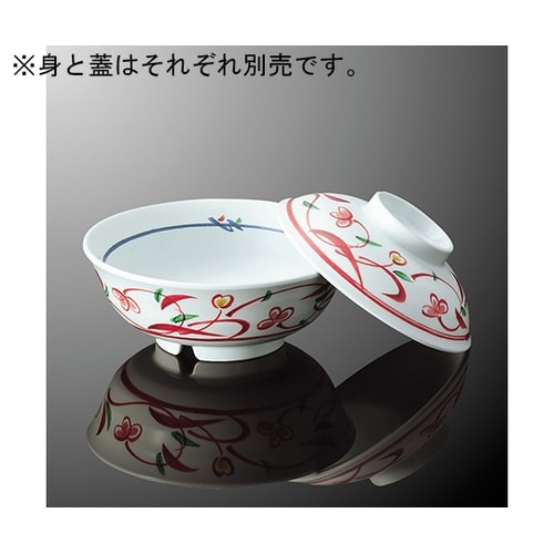 B 35C−SJ 羽反煮物碗 蓋 草赤絵