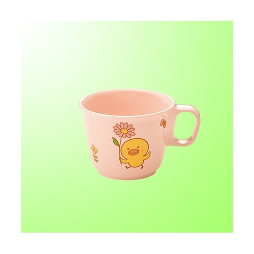 C 16−HIP 柄付カップ ひよこ/桃