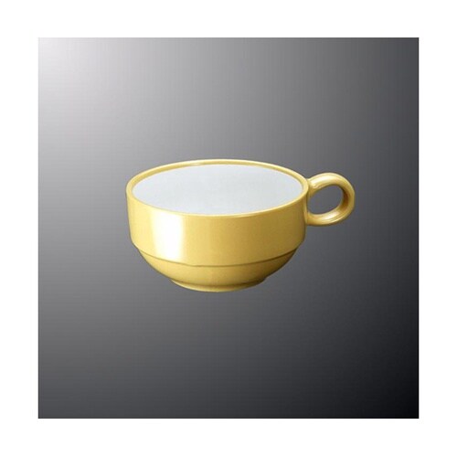C 18−PY 柄付スープカップ ペペ黄