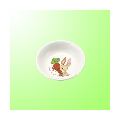 D 63−BC 10cm丸深皿 ウサギ