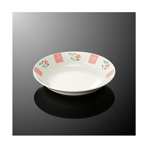 D 80−HT 羽反深皿 花短冊 受