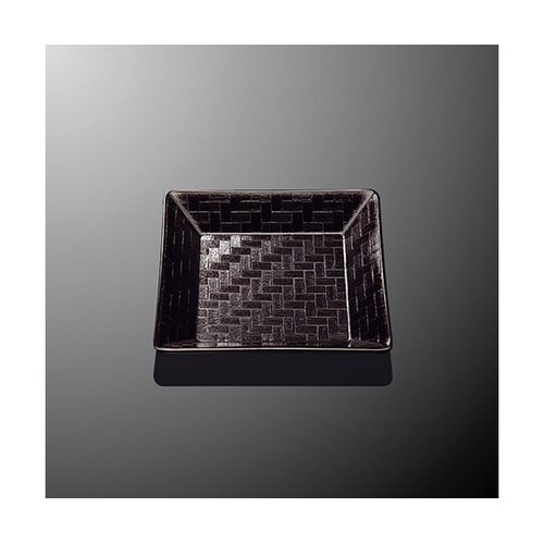 D 86−AJBあじろ正角小皿あじろ内黒