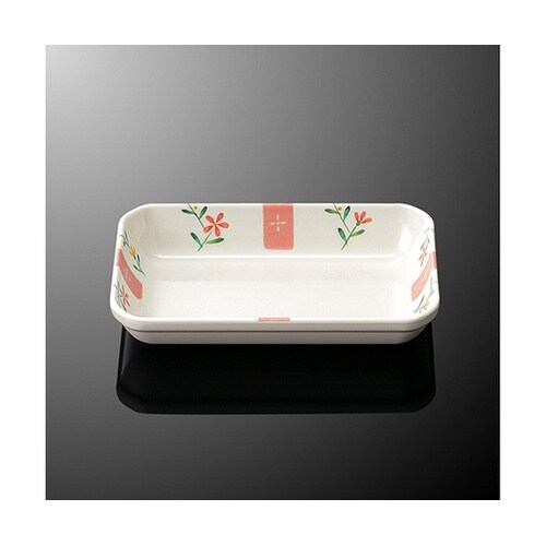 D 98−HT 隅切深角皿 大 花短冊