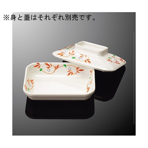 D 100B−BKK隅切深角皿小身紅唐草