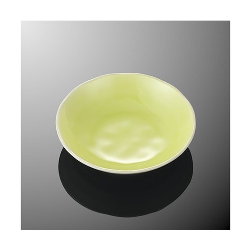 D 159−IGC 丸深皿 小乳白/緑C