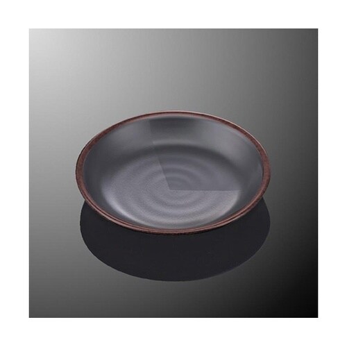 D 196−BNB 16cm丸和皿茶/黒