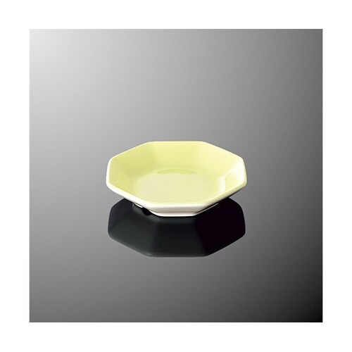 E 159−IGC 八角小皿 乳白/緑C