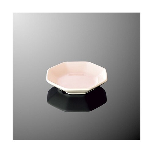 E 159−IPC 八角小皿 乳白/橙C