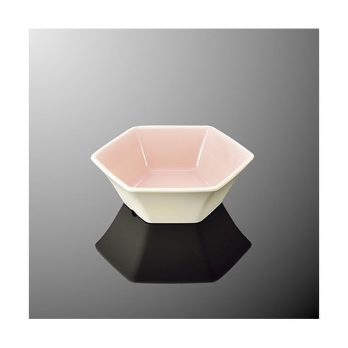 G 104IPC六角ボール浅型乳白/桃C