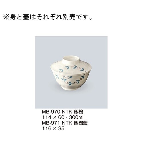 MB−970_NTK 飯椀 南天唐草