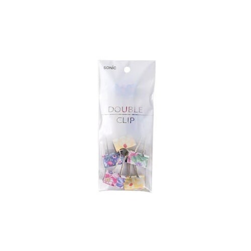 GP−471 ダブルクリップ 花柄 中