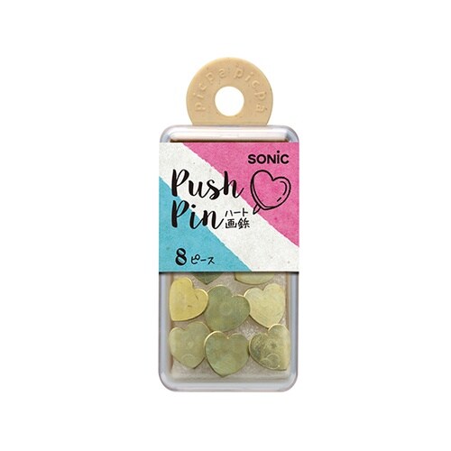 ピクパ・デコ 画鋲 ハート ゴールド 1