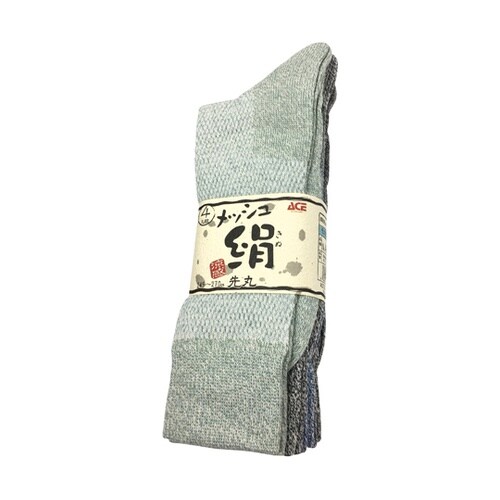 AG241 絹綿メッシュ 先丸ソックス