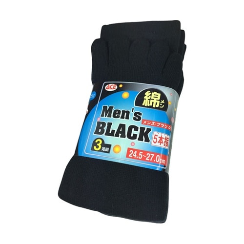 AG2507 ブラック 五本指ソックス
