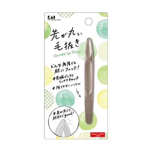 000KQ3211先が丸い毛抜きシルバー