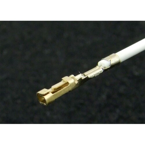 QI片端圧着済ワイヤー 450mm 白