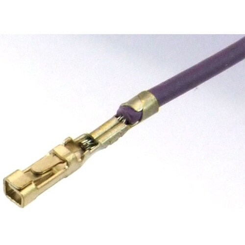 QI片端圧着済ワイヤー 450mm 紫