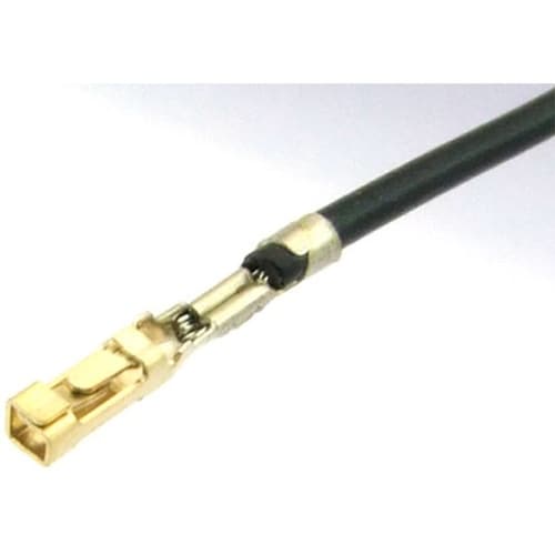 QI片端圧着済ワイヤー 450mm 黒