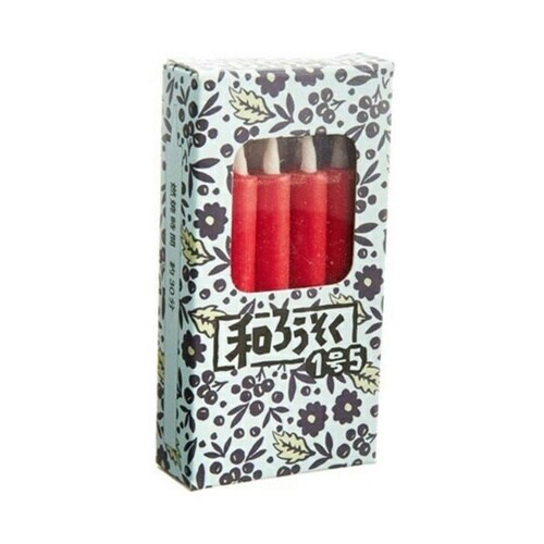 和ろうそく1号5 朱 箱入り 50g