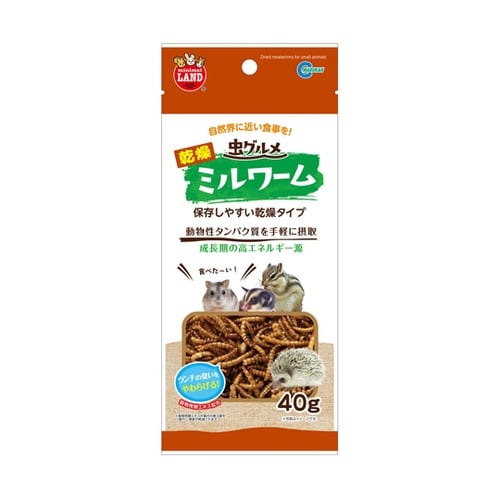虫グルメ 乾燥ミルワーム 40g mL−