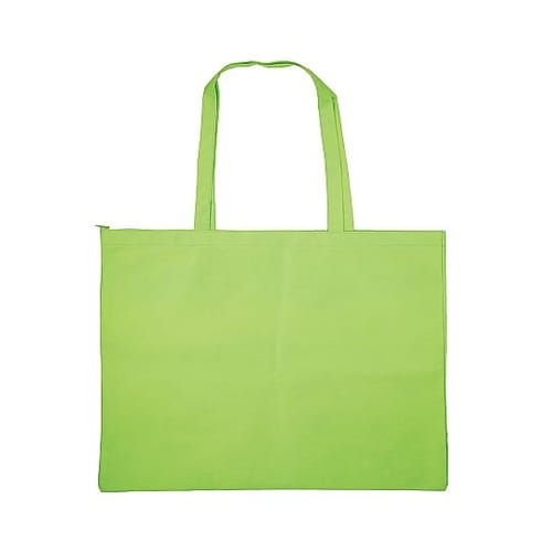 作品バック不織布製 大 黄緑(チャック付