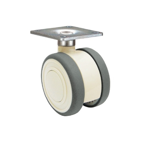 双輪キャスター φ60 自在 プレート式
