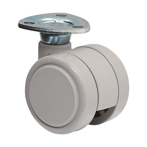 双輪キャスター φ40 自在 プレート式