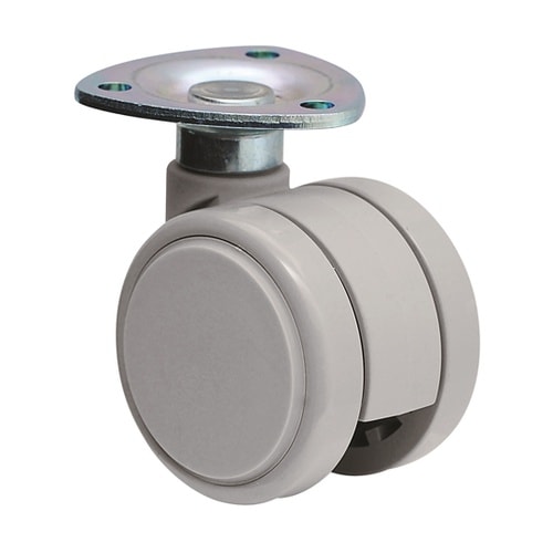 双輪キャスター φ50 自在 プレート式