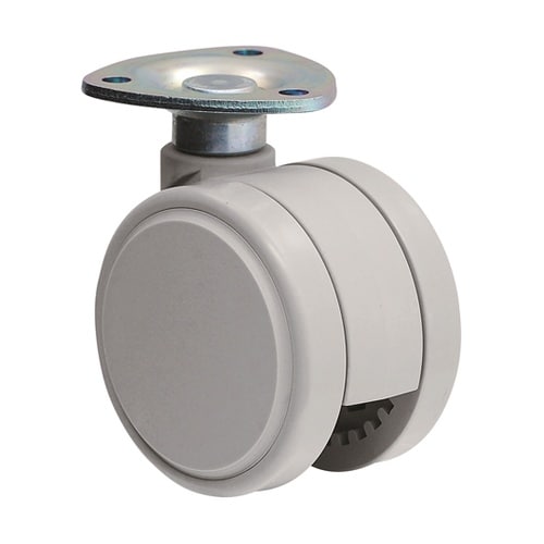 双輪キャスター φ60 自在 プレート式