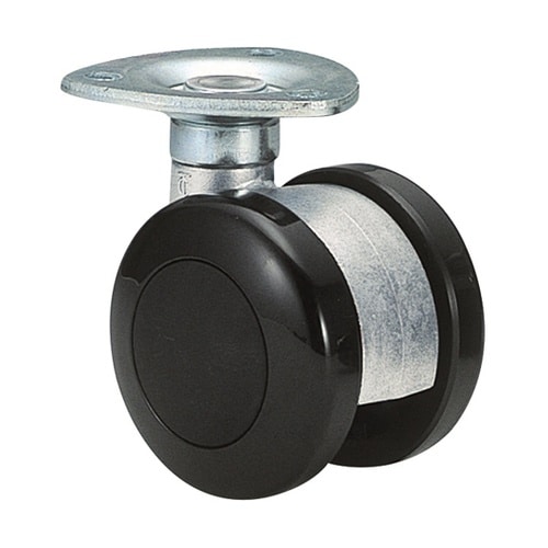 双輪キャスター φ50 自在 プレート式