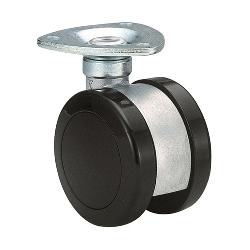 双輪キャスター φ60 自在 プレート式