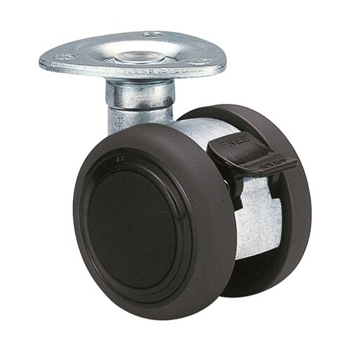 双輪キャスター φ50 自在ストッパー付