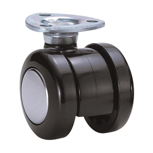 双輪キャスター φ40 自在 プレート式