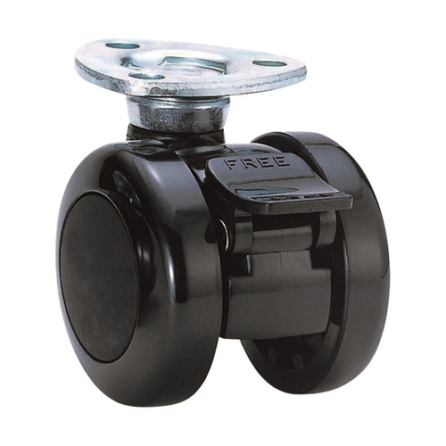 双輪キャスター φ40 自在ストッパー付