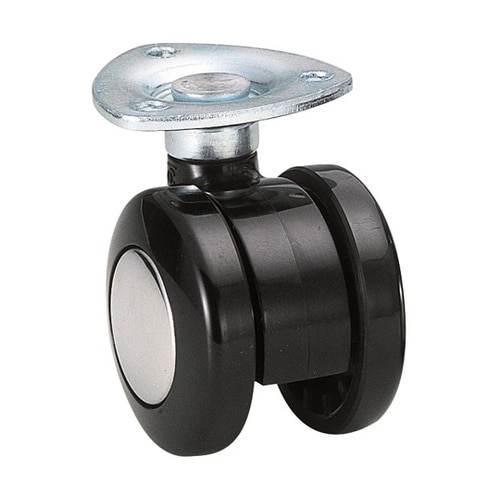 双輪キャスター φ50 自在 プレート式