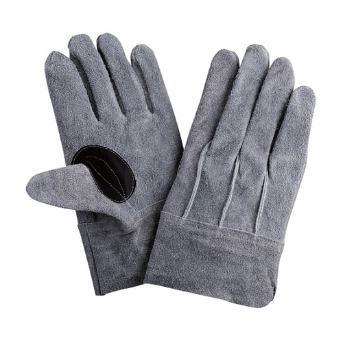 牛床革 オイル背縫黒アテツキ 1双 L