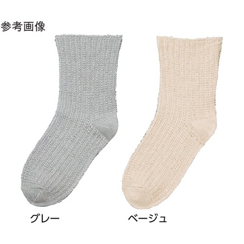 紳士ゴムなし幅広ソックス グレー 24ー