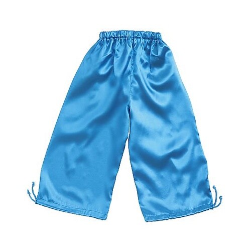 ソフトサテンズボン(裾絞り付)M 青 1