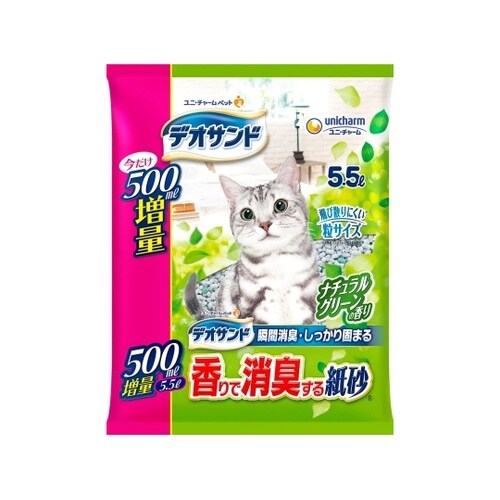 デオサンド香りで消臭紙砂 ナチュラルグリ