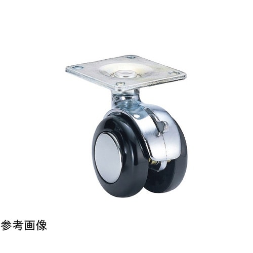双輪キャスター φ40 自在ストッパー付