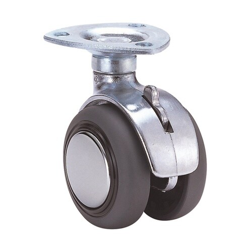 双輪キャスター φ40 自在ストッパー付