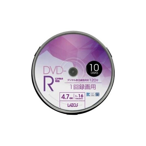DVD−R(1回録画用、10枚 スピンド