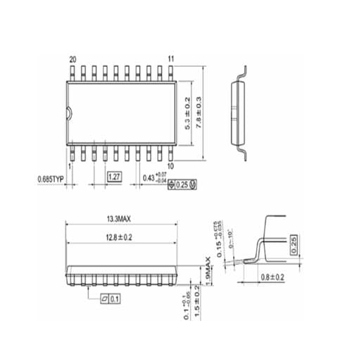 8回路 双方向性バスバッファ CMOS