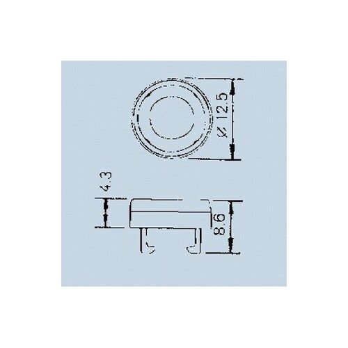 押しボタンスイッチ取付枠 白 14000