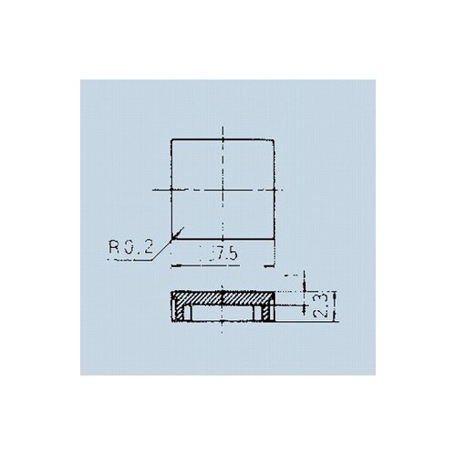 照光式押しボタンスイッチ ボタン角7.5
